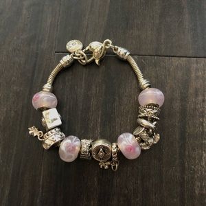 Pink Pandora Charm Bracelet